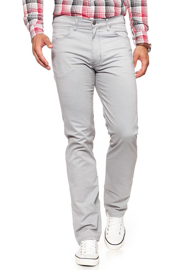 Wrangler - WRANGLER SPODNIE MĘSKIE ARIZONA ALLOY GREY W12OV6333 112126478. Materiał: materiał