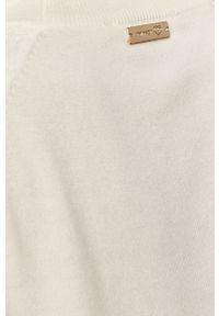 TwinSet - Twinset - Sweter. Okazja: na co dzień. Kolor: biały. Materiał: wełna, dzianina, akryl, poliamid, poliester. Długość rękawa: długi rękaw. Długość: długie. Wzór: gładki. Styl: casual, klasyczny #2