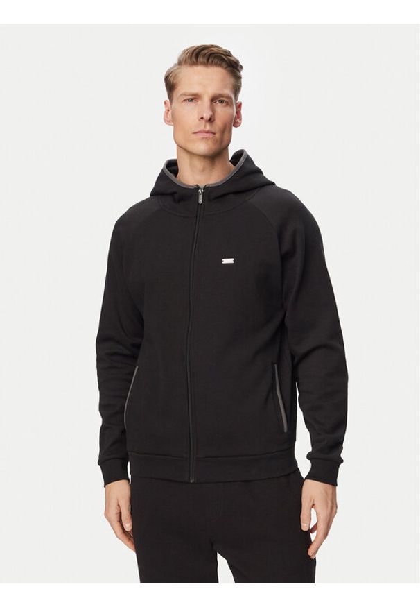 BOSS Bluza Sense 50557206 Czarny Regular Fit. Kolor: czarny. Materiał: bawełna