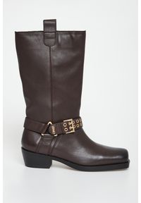 Liu Jo - Kozaki damskie skórzane biker LIU JO. Materiał: skóra #3