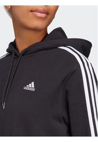 Adidas - adidas Bluza Essentials 3-Stripes French Terry Crop Hoodie IC8767 Czarny Regular Fit. Kolor: czarny. Materiał: bawełna #6