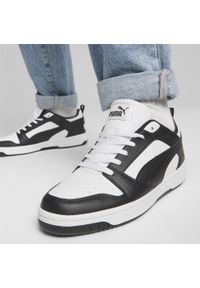 Puma - Buty do chodzenia męskie PUMA Rebound V6 Low. Kolor: czarny, biały, wielokolorowy. Materiał: guma, syntetyk, materiał. Sport: turystyka piesza
