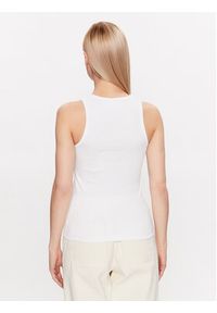 Lyle & Scott Top Ribbed Vest TSW1604V Biały Slim Fit. Kolor: biały. Materiał: bawełna #2