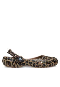 Crocs Baleriny Classic Animal Ballet 212478 Brązowy. Kolor: brązowy #1