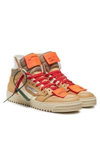 OFF-WHITE - Off-White Sneakersy OMIA065S22LEA0030461 Brązowy. Kolor: brązowy. Materiał: skóra #3