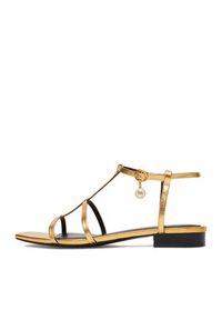 Gino Rossi - GINO ROSSI Sandały CEO-ROSE-LT22866-1 Złoty. Kolor: złoty. Materiał: skóra #4
