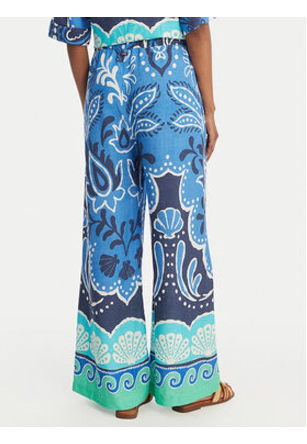 Banana Moon Spodnie materiałowe Alcaniz Cleariv MYY56 Błękitny Regular Fit. Kolor: niebieski. Materiał: wiskoza