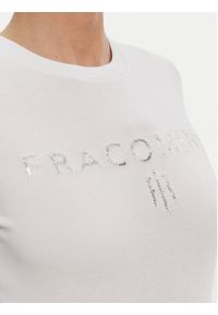 Fracomina T-Shirt FP25ST3011J449N5 Biały Slim Fit. Kolor: biały #5
