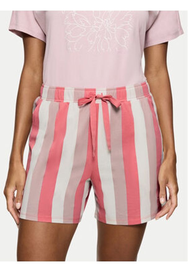 Triumph Szorty piżamowe Mix & Match 10218280 Różowy Relaxed Fit. Kolor: różowy. Materiał: bawełna