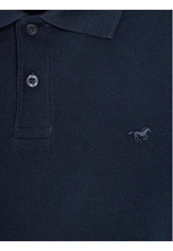 Mustang Polo Palco 1014694 Granatowy Regular Fit. Typ kołnierza: polo. Kolor: niebieski. Materiał: bawełna