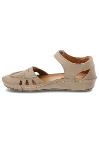 Beżowe Sandały Armodo Wygodne Obuwie Damskie. Kolor: beżowy. Materiał: skóra. Sezon: lato. Styl: elegancki #6