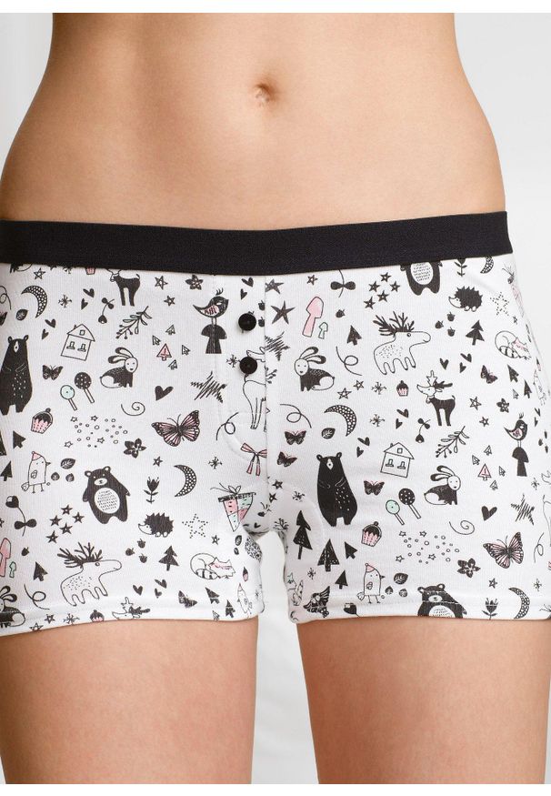 bonprix - Bokserki damskie (4 pary). Kolor: czarny