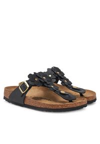 Birkenstock Japonki Gizeh Flowers 1026719 Czarny. Kolor: czarny. Materiał: skóra #4