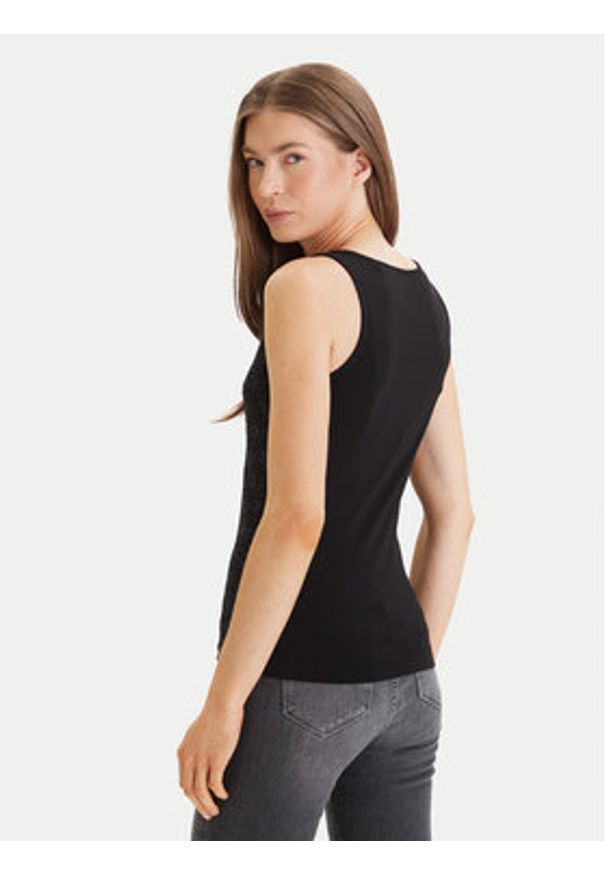 Guess Top W6GP10 K2932 Czarny Regular Fit. Kolor: czarny. Materiał: bawełna