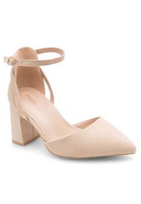 DeeZee Czółenka KL-HT6160 Beżowy. Kolor: beżowy. Materiał: materiał #3