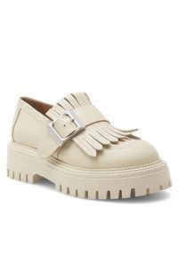 Badura Loafersy DEBORAH-24SS200 Beżowy. Kolor: beżowy. Materiał: skóra #8