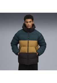 Puma - Męska kurtka z kapturem Mono PUMA. Typ kołnierza: kaptur. Kolor: zielony. Sport: bieganie #1