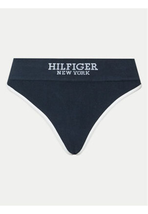 TOMMY HILFIGER - Tommy Hilfiger Stringi UW0UW05219 Granatowy. Kolor: niebieski. Materiał: bawełna