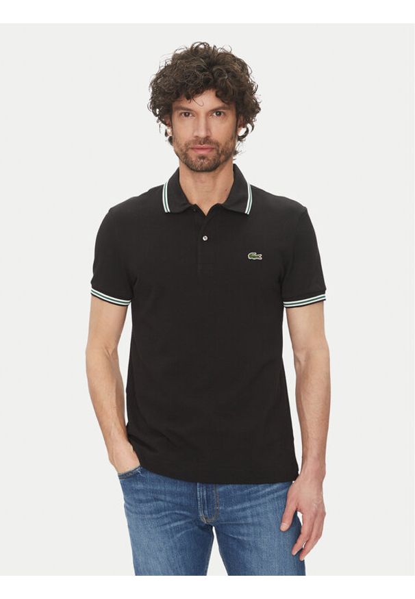 Lacoste Polo PH9875 Czarny Regular Fit. Typ kołnierza: polo. Kolor: czarny. Materiał: bawełna
