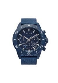 BOSS - Zegarek Boss. Kolor: niebieski