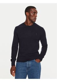 AMI PARIS - AMI Paris Sweter HKS057.005 Granatowy Regular Fit. Kolor: niebieski. Materiał: kaszmir