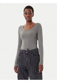 only - ONLY Bluzka Live Love 15204712 Szary Stretch Fit. Kolor: szary. Materiał: bawełna #1