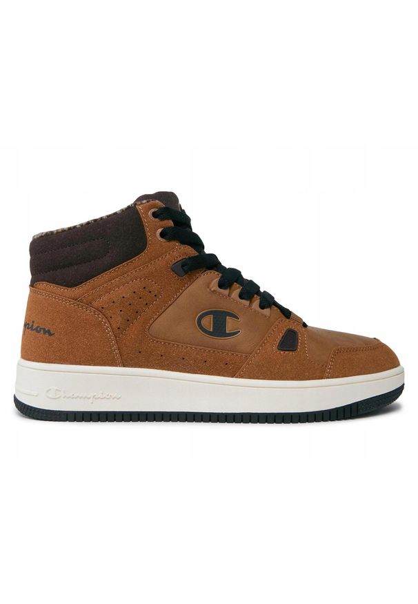 Champion - Buty na co dzień młodzieżowe CHAMPION REBOUND MID WINTERIZED wysokie ocieplane. Okazja: na co dzień. Kolor: brązowy. Sport: turystyka piesza