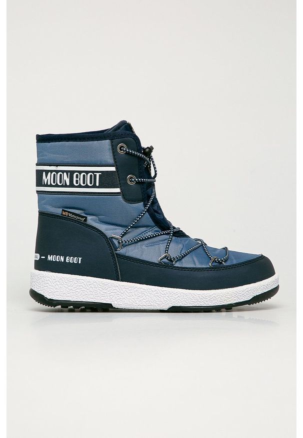 Moon Boot - Śniegowce. Nosek buta: okrągły. Zapięcie: sznurówki. Kolor: niebieski