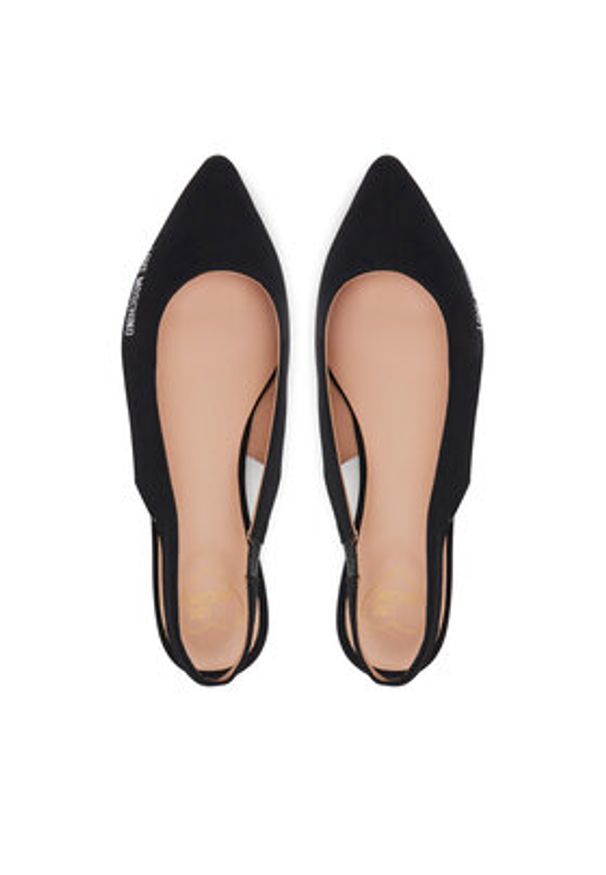 Love Moschino - LOVE MOSCHINO Baleriny JA11021G0MIM0000 Czarny. Kolor: czarny. Materiał: materiał