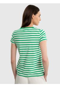 Big-Star - Koszulka damska bawełniana w paski zielona Salinsa 301. Kolor: zielony. Materiał: bawełna. Wzór: paski. Sezon: lato. Styl: elegancki, wakacyjny #4