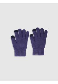4f - 4F Rękawiczki dzianinowe Touch Screen dziecięce - granatowe L/XL. Kolor: niebieski. Materiał: dzianina. Styl: klasyczny, casual