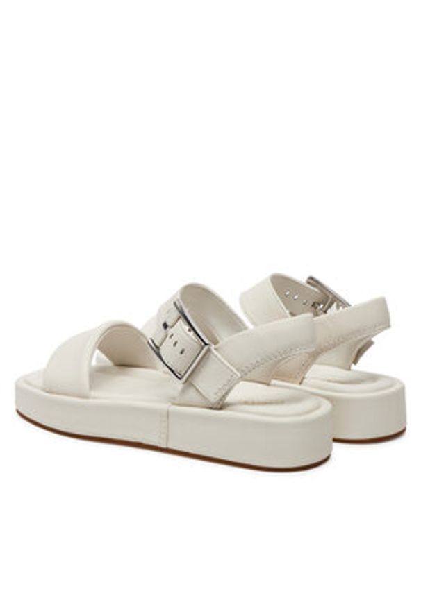 Clarks Sandały Alda Strap 26176258 Biały. Kolor: biały. Materiał: skóra