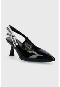 Karl Lagerfeld szpilki skórzane PANACHE kolor czarny KL30808. Kolor: czarny. Materiał: skóra. Obcas: na szpilce. Wysokość obcasa: średni #2