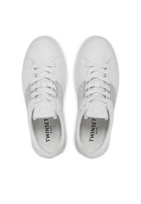 TwinSet - TWINSET Sneakersy 241TCP016 Biały. Kolor: biały. Materiał: skóra