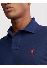 Polo Ralph Lauren Polo 710681126038 Granatowy Slim Fit. Typ kołnierza: polo. Kolor: niebieski. Materiał: bawełna #5