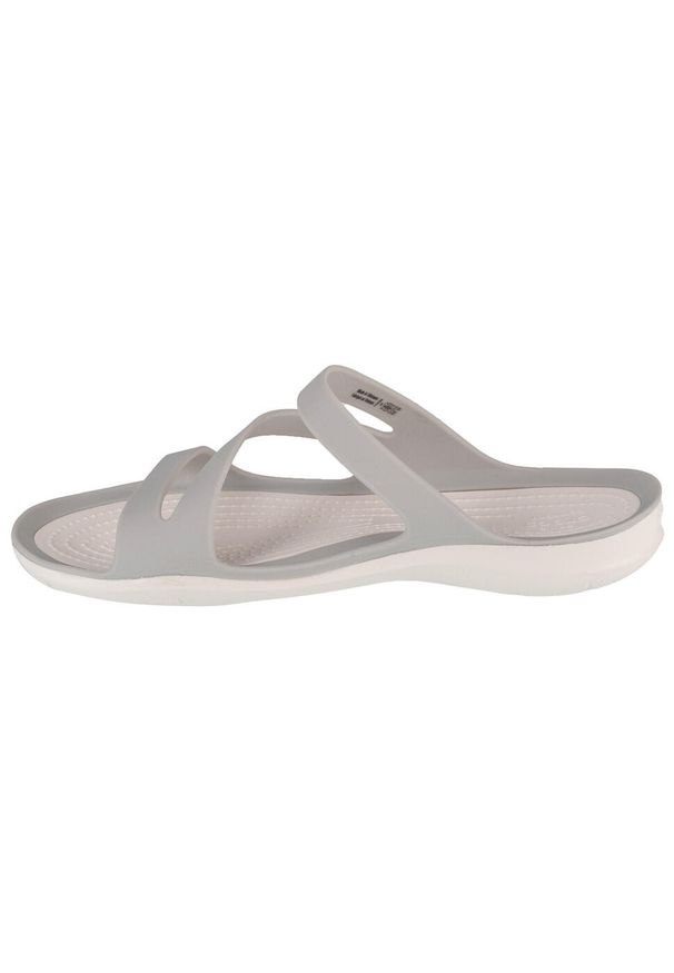Klapki damskie Crocs Swiftwater. Kolor: szary. Materiał: materiał, syntetyk