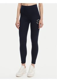 TOMMY HILFIGER - Tommy Hilfiger Legginsy UW0UW05893 Granatowy Slim Fit. Kolor: niebieski. Materiał: bawełna