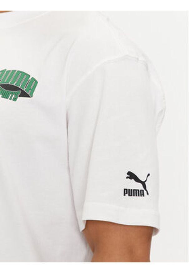 Puma T-Shirt For The Fanbase Graphic 624395 Biały Relaxed Fit. Kolor: biały. Materiał: bawełna