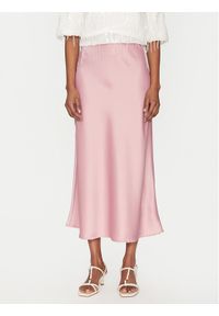 YAS Spódnica trapezowa Pella 26030737 Różowy Regular Fit. Kolor: różowy. Materiał: syntetyk #1