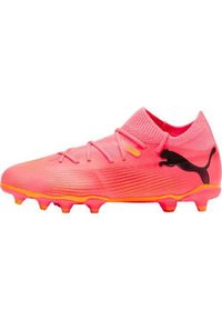 Buty piłkarskie dla dzieci Puma 10772903. Zapięcie: sznurówki. Kolor: różowy. Materiał: syntetyk, materiał. Szerokość cholewki: normalna. Sport: piłka nożna