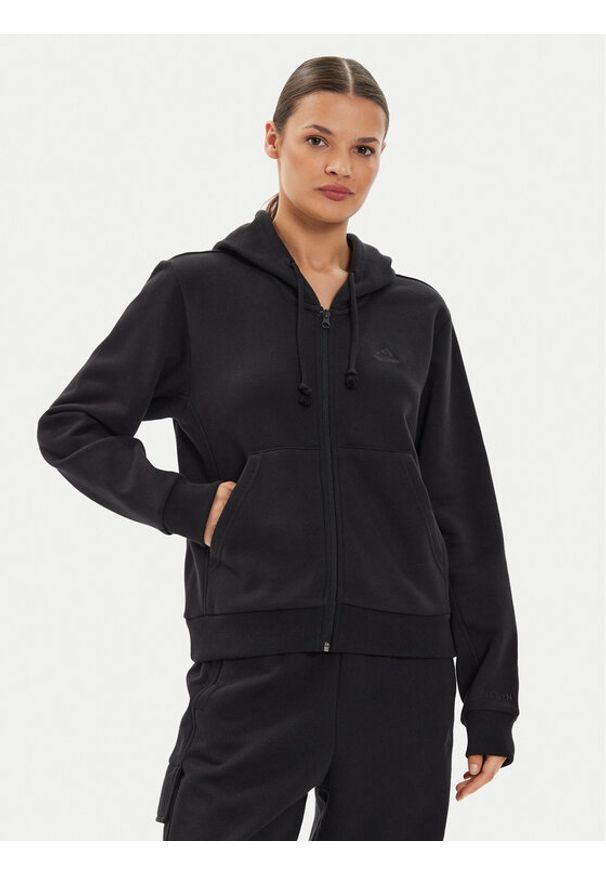 Adidas - adidas Bluza ALL SZN Fleece IW1235 Czarny Regular Fit. Kolor: czarny. Materiał: syntetyk, bawełna