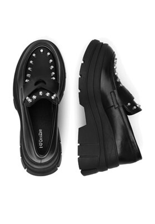 DeeZee Loafersy 20253-5 Czarny. Kolor: czarny. Materiał: syntetyk, materiał