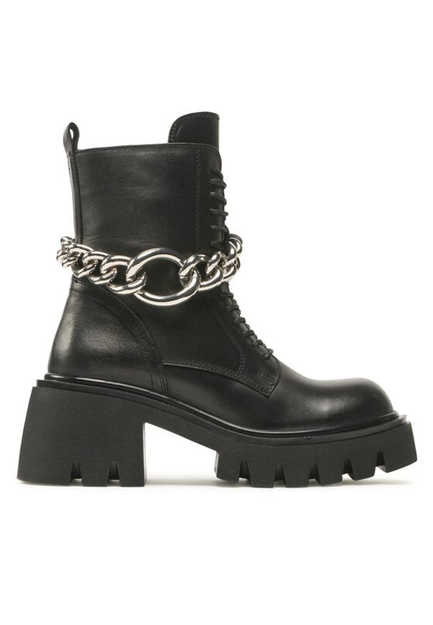 Badura Trapery 8099 Czarny. Kolor: czarny. Materiał: skóra