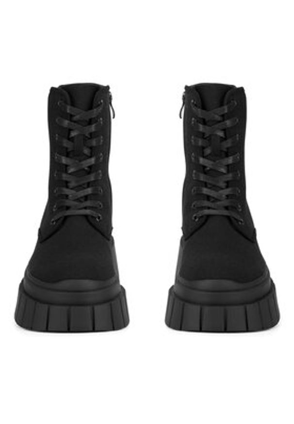 DeeZee Trzewiki HY305-16 Czarny. Kolor: czarny. Materiał: materiał