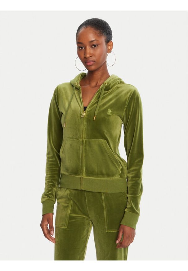 Juicy Couture Bluza Robertson JCAP176G Zielony Slim Fit. Kolor: zielony. Materiał: syntetyk
