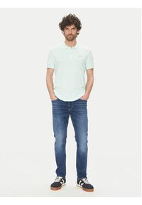 Tommy Jeans Polo DM0DM20226 Zielony Slim Fit. Typ kołnierza: polo. Kolor: zielony. Materiał: bawełna #5