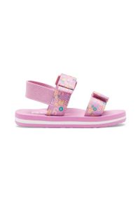 Roxy sandały dziecięce kolor różowy. Zapięcie: rzepy. Kolor: różowy. Materiał: materiał, guma #1