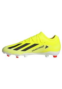 Adidas - Buty adidas X Crazyfast League Fg M IG0605 żółte. Kolor: żółty. Materiał: syntetyk, materiał. Szerokość cholewki: normalna