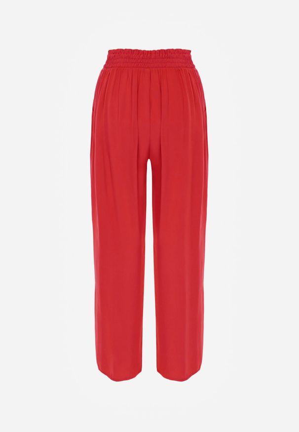 Renee - Czerwone Spodnie Karrill. Kolor: czerwony. Materiał: wiskoza. Długość: długie. Sezon: lato. Styl: elegancki