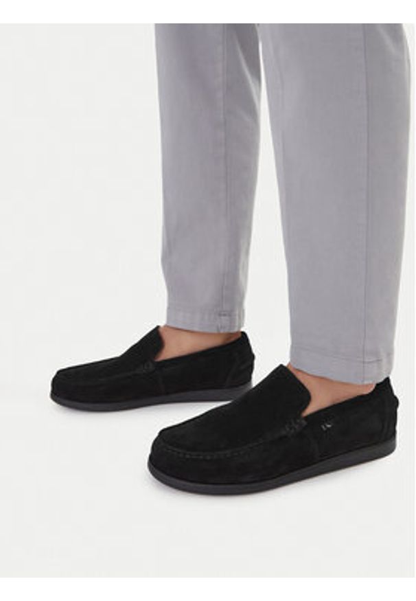 Nautica Mokasyny EOHP-BARI-22 MB Czarny. Kolor: czarny. Materiał: skóra, zamsz